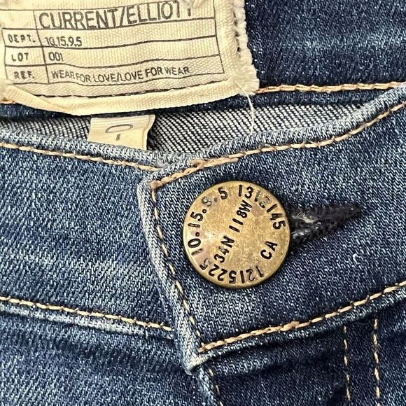 Current Elliott Jeans Sz 29 The Stiletto Skinny Ankle Distressed Niagara Destroy - Picture 8 of 11